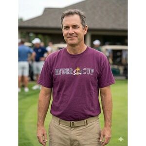 Vintage MV Sport Ryder Cup Valhalla Men's XL Purple T-Shirt Cotton Golf 2008